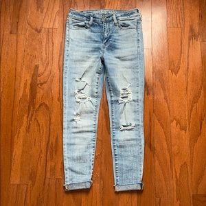 American Eagle High Rise Crop Jegging sz: 4 xshort